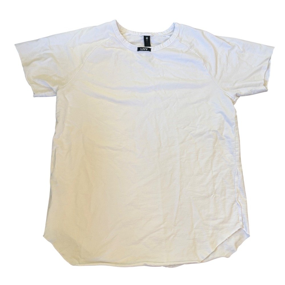 The Anti-Order Men's T-Shirt White Sz L Longline Elongated‎ Streetwear Urban Tee